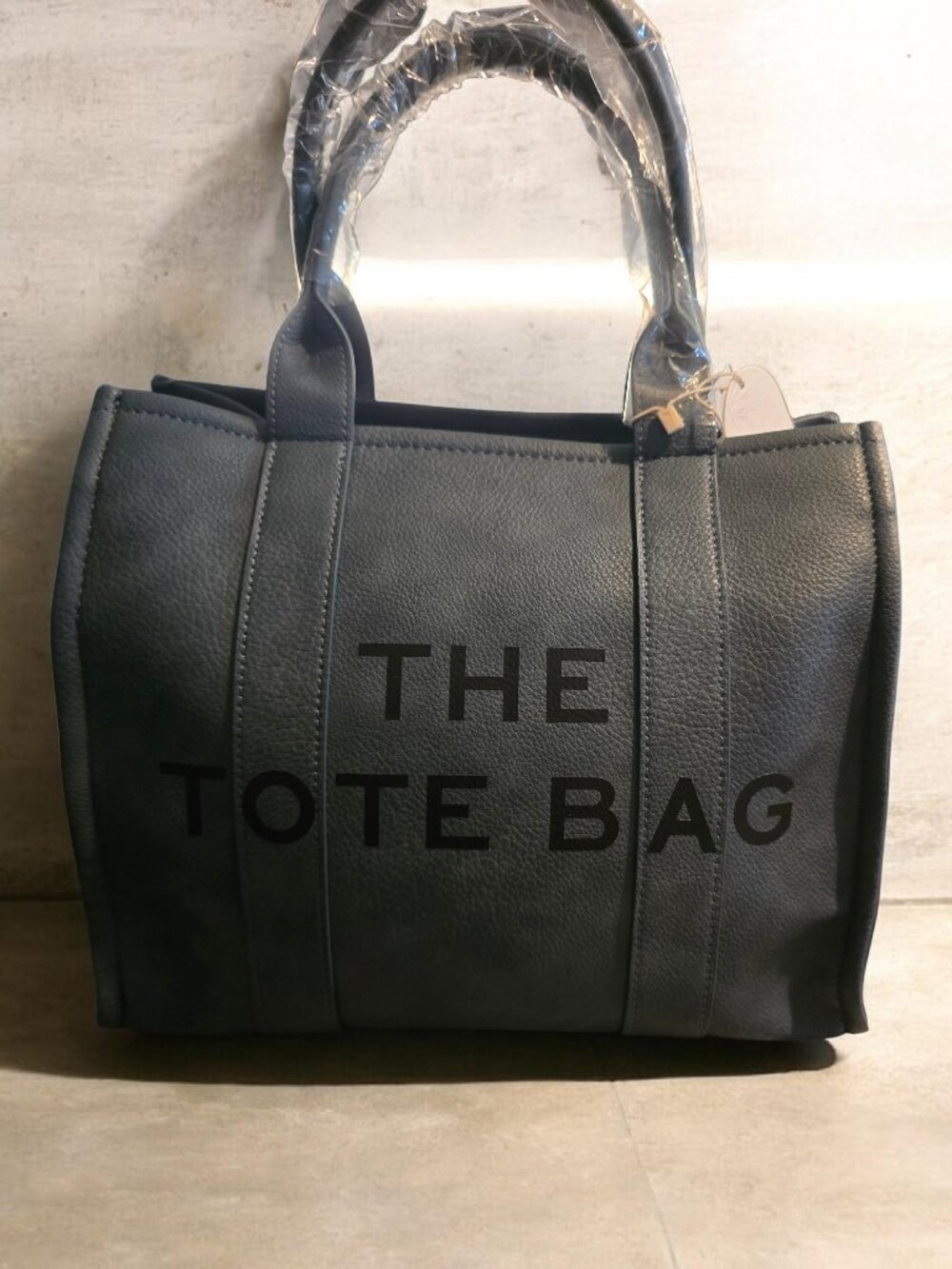 The Tote Bag” Structured Mini Tote -Blue